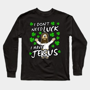 St. Patrick's Day 2022 Jesus Christian Church Humor Long Sleeve T-Shirt